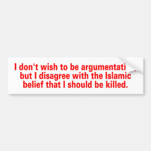 islamitische overtuiging bumpersticker