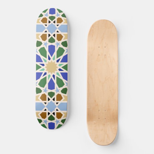 Islamitische patroon achtergrond skateboard (Voorkant)