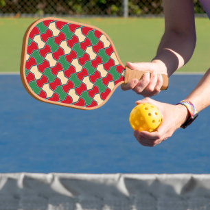 Islamitische Rode Groene Bow Stropdas Geometrische Pickleball Paddle