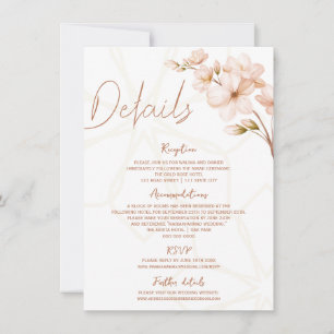 Islamitische Terracotta Floral Nikah Walima - Gege Kaart