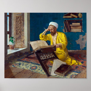 Islamitische theoloog met Koran Osman Hamdi Bey Poster