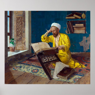 Islamitische theoloog met Koran Osman Hamdi Bey Poster