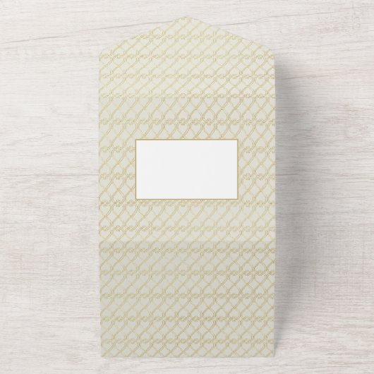 Islamitische TROUW NIKAH WALLIMAH Bloemen All In One Uitnodiging (Buitenkant)