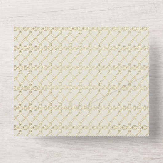 Islamitische TROUW NIKAH WALLIMAH Bloemen All In One Uitnodiging (Achterkant)