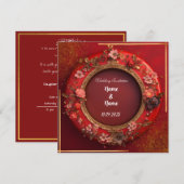 Islamitische trouwkaart  kaart (Voorkant / Achterkant)