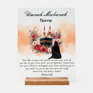 Islamitische Umrah Mubarak  Acryl Bord