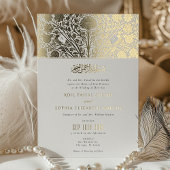 Islamitische Victoriaans Fusion bruiloft uitnodigi Folie Uitnodiging