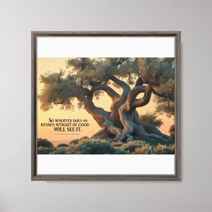 Islamitische wandkunst – Olijfboom met Koranvers. Canvas Afdruk