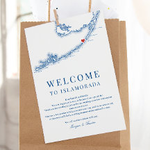 Islamorada FL Navy Blue Wedding Welkomstroute