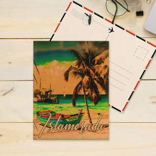 Islamorada Florida Island Tropische palmboom jaren Briefkaart