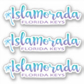 Islamorada Florida Keys-plaat van drie Sticker (Voorkant)