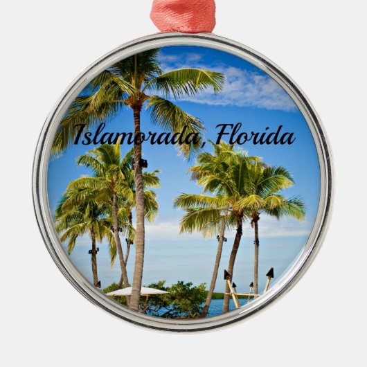 Islamorada, Florida Palm Trees Metalen Ornament (Voorkant)