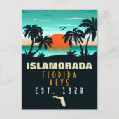 Islamorada Florida Retro Sunset Beach Souvenirs Briefkaart (Voorkant)