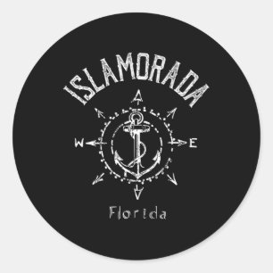 Islamorada Florida Souvenir Zeilen Ronde Sticker