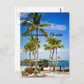 Islamorada, palmbomen in Florida Briefkaart (Voorkant / Achterkant)