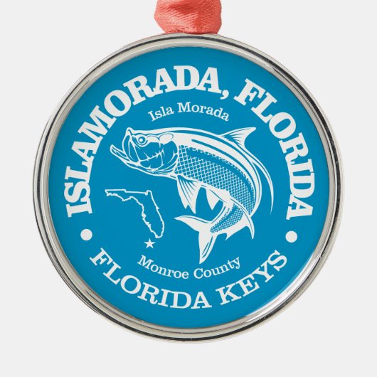 Islamorada (tarpon) metalen ornament (Voorkant)