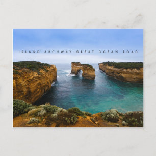 Island Archway on the Great Ocean Road, Australië Briefkaart