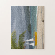 Island Beach Boat Paradise Jigsaw Puzzle