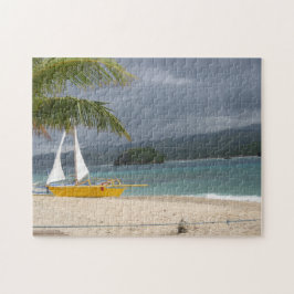 Island Beach Boat Paradise Jigzaag Puzzle Legpuzzel
