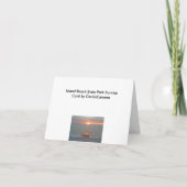 Island Beach State Park IBSP Sunrise Note Kaart (Achterkant)