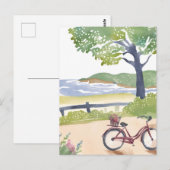 Island Bike Ride | Martha's Vineyard Waterverf Briefkaart (Voorkant / Achterkant)