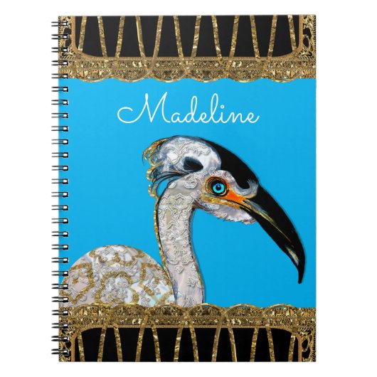  Island Bird Monogram Notitieboek (Voorkant)