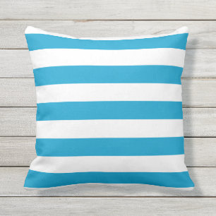 Island Blue Nautical Stripes OutdoorKussens Buitenkussen