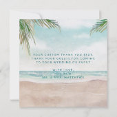 Island Breeze Beach Mariage Amour et Merci Carré (Dos)