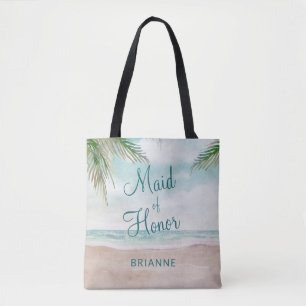 Island Breeze geschilderd strand scène Maid of Hon Draagtas