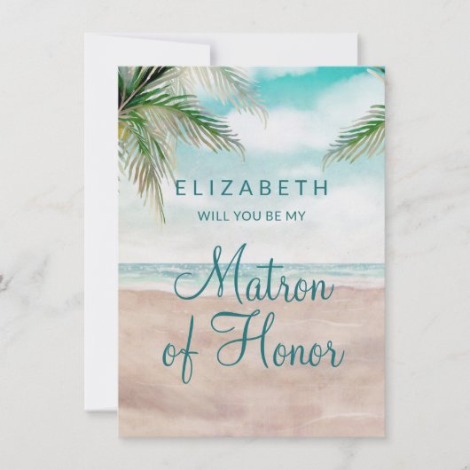 Island Breeze Matron of Honor proposal Kaart (Voorkant)