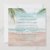 Island Breeze Ocean Beach Scène Bruiloft Plein Kaart (Voorkant)