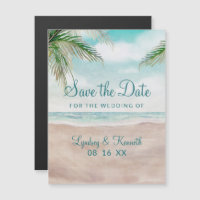 Island Breeze Painted Beach Bruiloft Save the Date