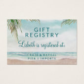 Island Breeze Shower Gift Registry Insert Kaart (Voorkant)