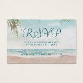 Island Breeze Site Mariage RSVP Insertion Cartes (Devant)