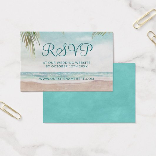 Island Breeze Site Mariage RSVP Insertion Cartes (Bureau)