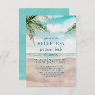 Island Breeze Tropical Beach Wedding Reception Kaart