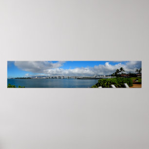 Island Bridge, Pearl Harbour, Poster Hawaii