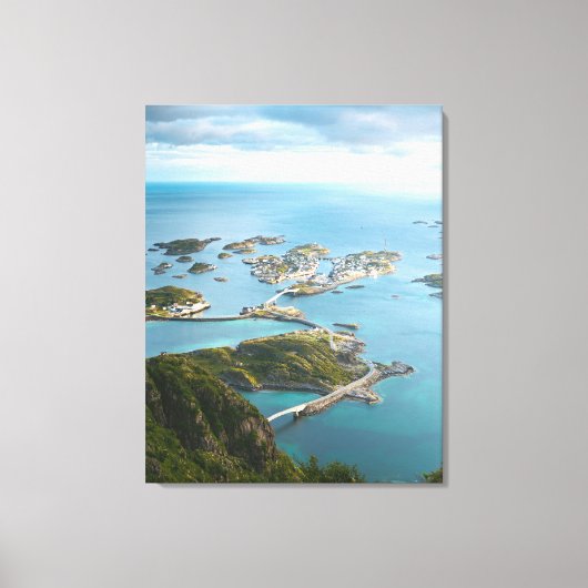 Island Bridges – Coastal Serenity View Canvas Afdruk (Voorkant)