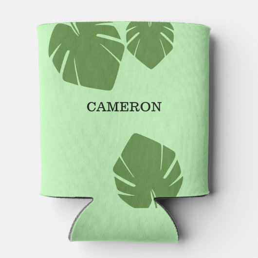 "Island Charm" Aangepaste groene Koelbox met Monst Blikjeskoeler (Achterkant)