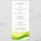 Island Citrus Green and Yellow Dinner and Bar Menu (Dos)