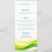 Island Citrus Green and Yellow Dinner and Bar Menu (Devant)