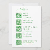 Island Citrus Groen en Geel Trouwen-All In One Kaart (Achterkant)