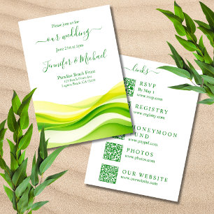 Island Citrus Groen en Geel Trouwen-All In One Kaart
