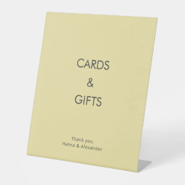 Island Citrus Yellow Cards & Gifts Wedding Sign Reclamebord Met Voetstuk