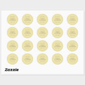 Island Citrus Yellow Wedding Favor Stickers (Feuille)