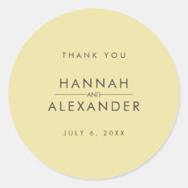 Island Citrus Yellow Wedding Favor Stickers