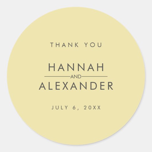 Island Citrus Yellow Wedding Favor Stickers (Devant)