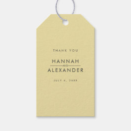 Island Citrus Yellow Wedding Favor Tags Cadeaulabel