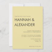 Island Citrus Yellow Wedding Invitation Kaart (Voorkant)