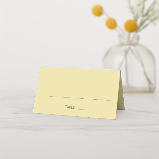 Island Citrus Yellow Wedding Place Cards (Voorkant)